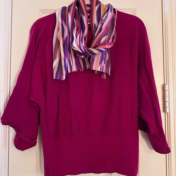 Talbots Raspberry Merino Wool Sweater - Picture 3 of 8
